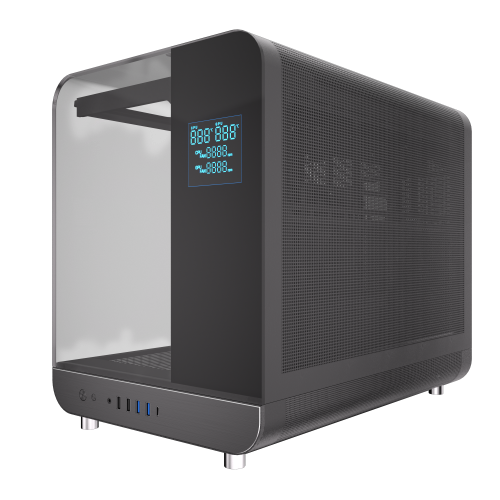 Powercool Aviator Black Micro ATX Gaming Case 3 x PWM Fans